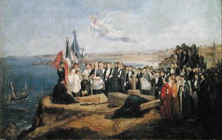 Burial of the Vicomte de Chateaubriand (1768-1848) at Grand-Be a Valentin Louis Doutreleau