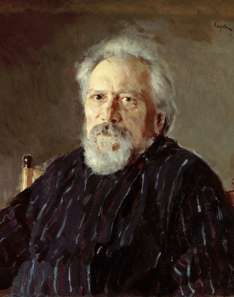 Portrait of the author Nikolai Leskov (1831-1895) a Valentin Alexandrowitsch Serow