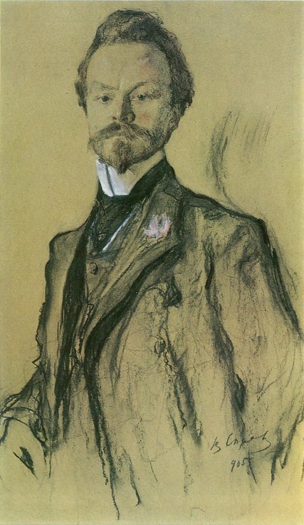 Portrait of the poet Konstantin Balmont a Valentin Alexandrowitsch Serow