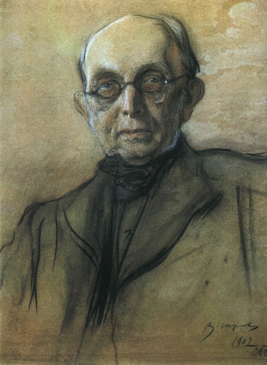Portrait of Konstantin Petrovich Pobedonostsev, the Ober-Procurator of the Holy Synod a Valentin Alexandrowitsch Serow