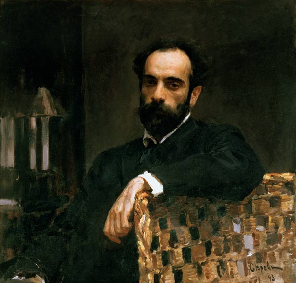 Portrait of the artist Isaak Ilyich Levitan (1860-1900) a Valentin Alexandrowitsch Serow
