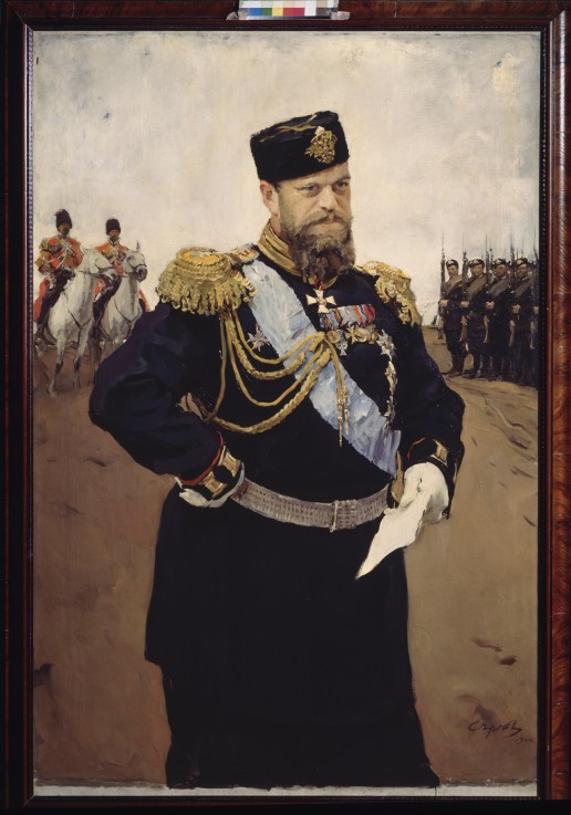 Portrait of the Emperor Alexander III (1845-1894) a Valentin Alexandrowitsch Serow