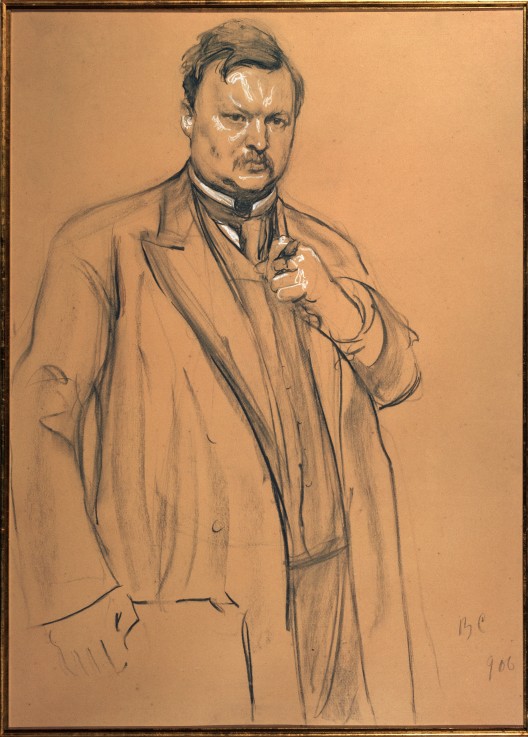 Portrait of the composer Alexander Glazunov (1865-1936) a Valentin Alexandrowitsch Serow