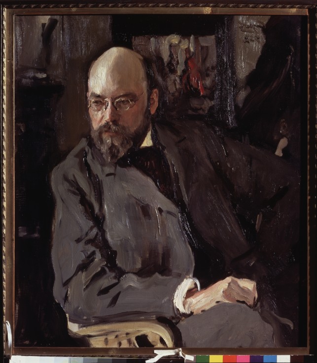 Portrait of the artist Ilya Ostroukhov (1858-1929) a Valentin Alexandrowitsch Serow