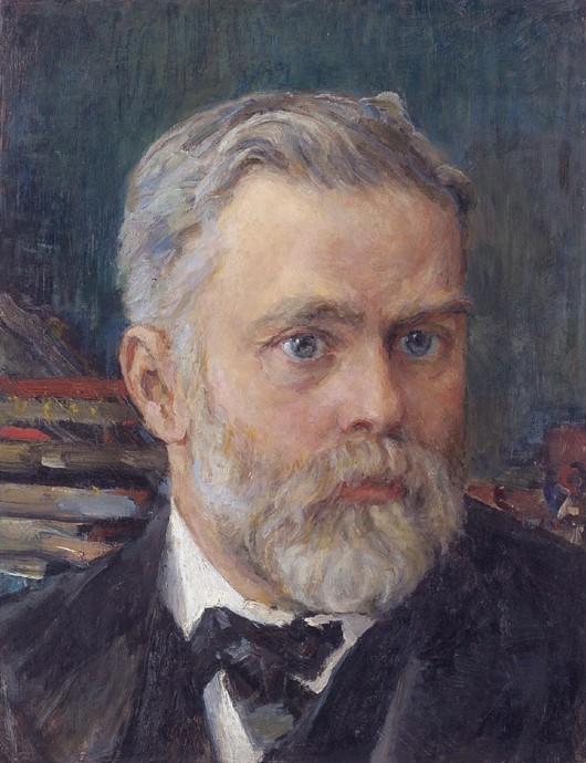 Portrait of Emanuel Nobel (1859-1932) a Valentin Alexandrowitsch Serow