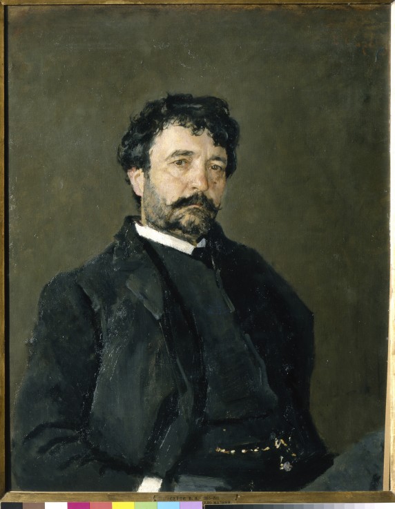 Portrait of the opera singer Angelo Masini (1844-1926) a Valentin Alexandrowitsch Serow