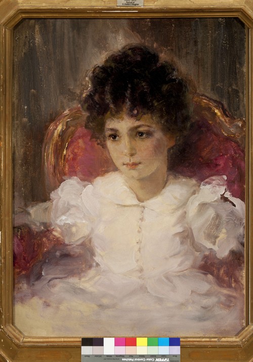 Portrait of Tatyana Sergeevna Khokhlova, née Botkina (1897-1985) as Child a Valentin Alexandrowitsch Serow