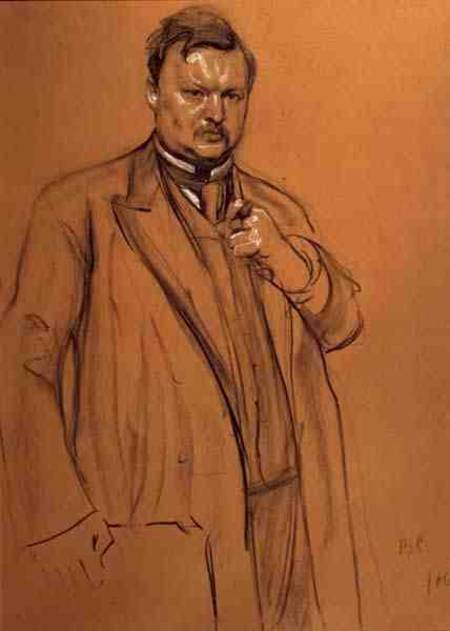 Portrait of the Composer Alekandr Konstantinovich Glazunov (1865-1936) a Valentin Alexandrowitsch Serow