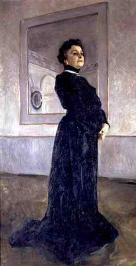 Portrait of Maria Nikolayevna Yermolova (1853-1928) a Valentin Alexandrowitsch Serow