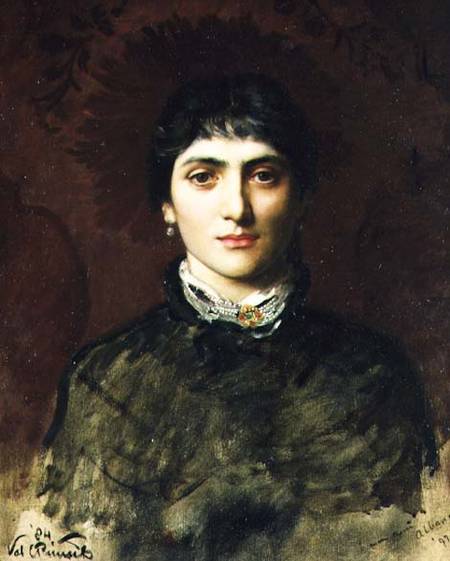 Portrait of a Woman with Dark Hair a Valentine Cameron Prinsep