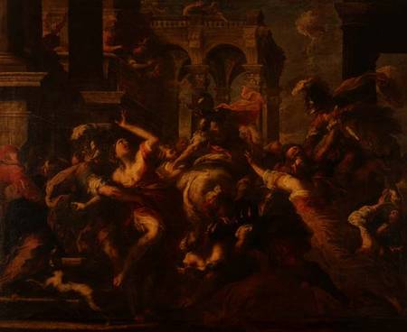 Rape of the Sabines a Valerio Castello