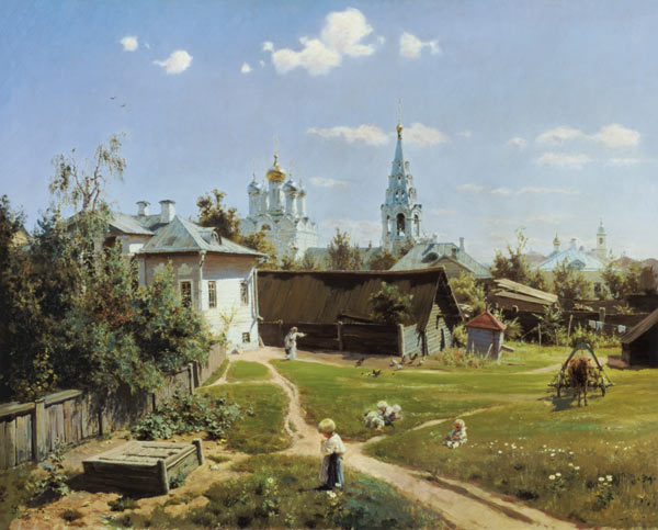 A Small Yard in Moscow a Vasilij Dimitrijewitsch Polenov