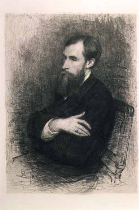 Portrait of Pavel Mikhailovich Tretyakov (1832-98) a Vasily Vasilievich Mate