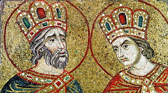 Constantine the Great (270-337) and St. Helena a Veneto-Byzantine School