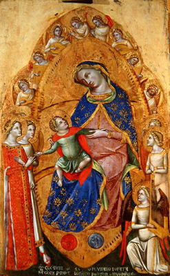 Mystic Marriage of St. Catherine of Alexandria, 1359 (oil on panel) a Veneziano Lorenzo