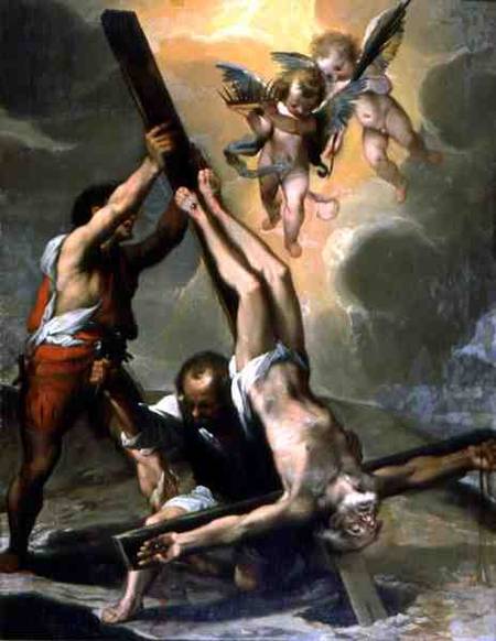 The Crucifixion of Saint Peter a Ventura di Arcangelo Salimbeni
