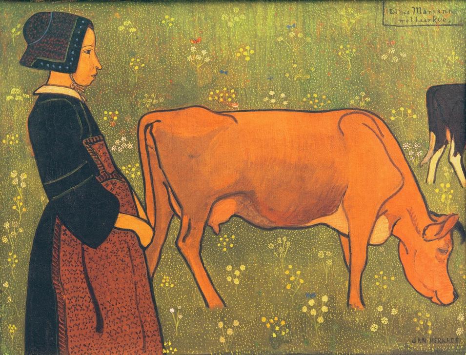 Marianne et sa vache a Jan Verkade
