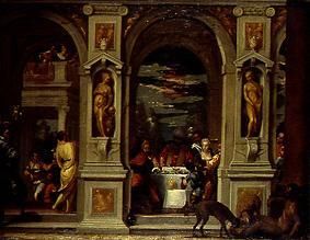 Lazarus at the panel of the rich man. a Veronese (successore), Paolo