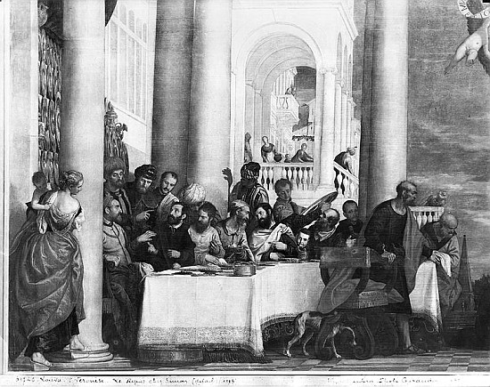 The Meal at the House of Simon the Pharisee, detail of the left hand side a Veronese, Paolo (Paolo Caliari)