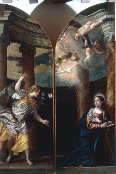 P.Veronese / Annunciation to Mary / Ptg. a Veronese, Paolo (Paolo Caliari)
