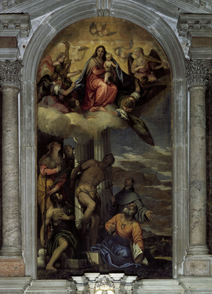 Madonna in Glory / Veronese / c.1565 a Veronese, Paolo (Paolo Caliari)