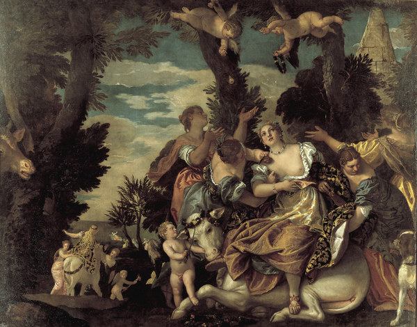Veronese / Rape of Europa / Ptg./ c.1580 a Veronese, Paolo (Paolo Caliari)