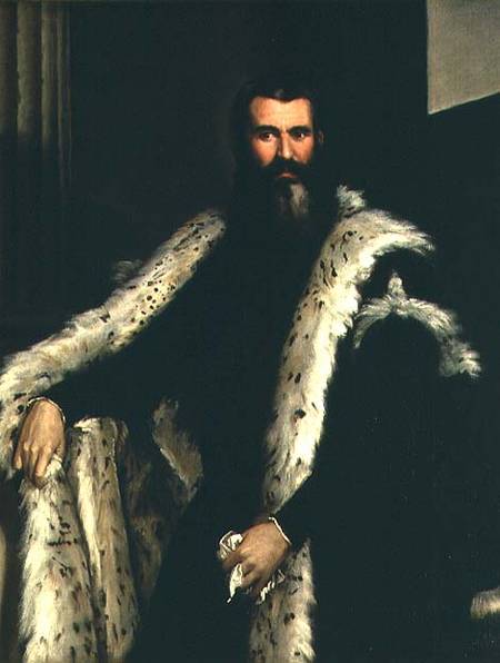 Portrait of a Man in a Fur Coat a Veronese, Paolo (Paolo Caliari)