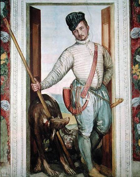 Self Portrait in Hunting Costume a Veronese, Paolo (Paolo Caliari)