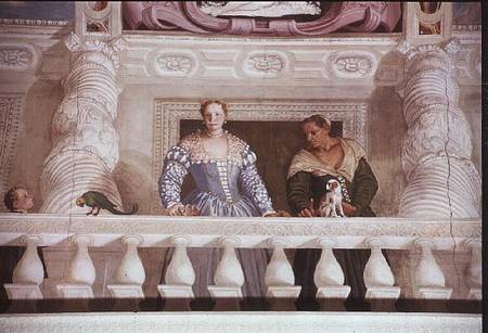 Villa Barbaro. Lady and Nurse on the Balcony a Veronese, Paolo (Paolo Caliari)