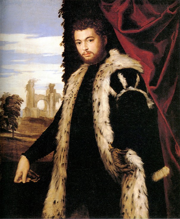 Portrait of a Young Man Wearing Lynx Fur a Veronese, Paolo (Paolo Caliari)