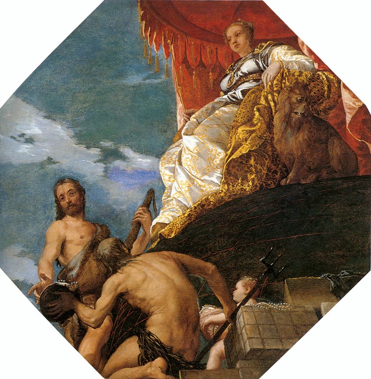 Venus with Hercules and Neptune a Veronese, Paolo (Paolo Caliari)