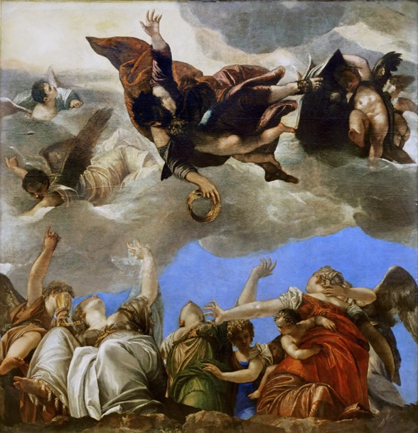 Saint Mark rewarding the theological virtues a Veronese, Paolo (Paolo Caliari)