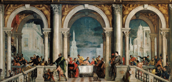 Banquet in the House of Levi. a Veronese, Paolo (Paolo Caliari)