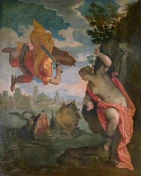 Perseus Rescuing Andromeda (oil on canvas)