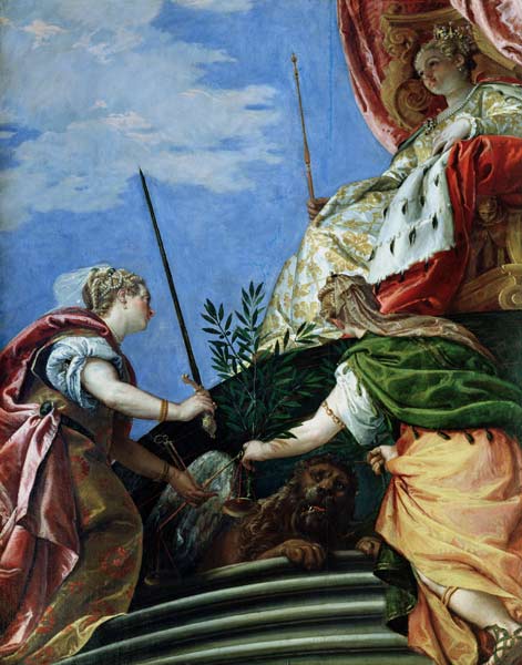 Venice enthroned between Justice and Peace a Veronese, Paolo (Paolo Caliari)