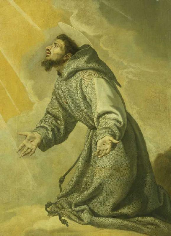 Der Heilige Franziskus empfängt die Stigmata. a Vicente Carducho