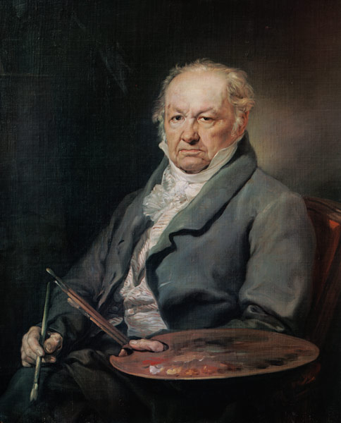 The painter Francisco José de Goya. a Vicente López y Portaña