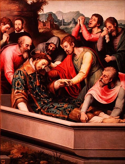 The Burial of St. Esteban a Vicente Juan (Juan de Juanes) Macip