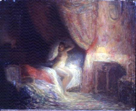 Bedroom scene bathed in light a Victor Lecomte