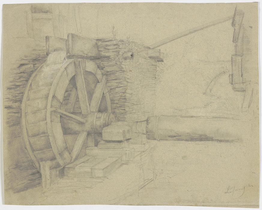 Water mill wheel a Victor Müller