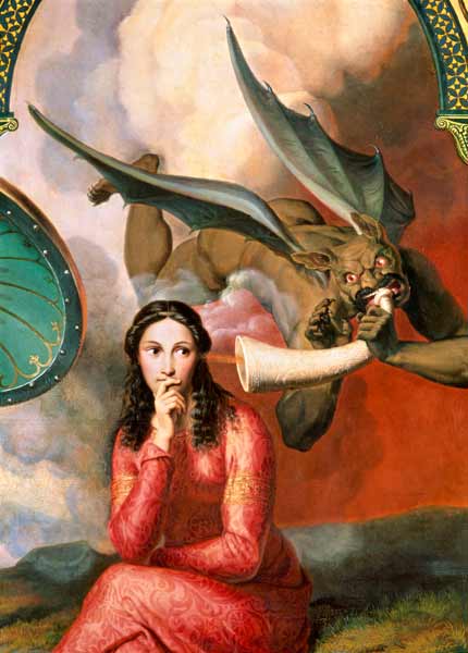 Good and Evil: the Devil Tempting a Young Woman a Victor Orsel