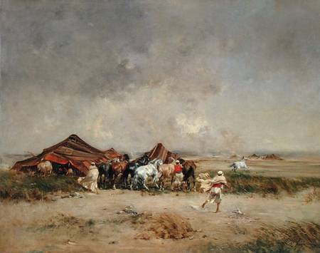 Arab Encampment a Victor-Pierre Huguet
