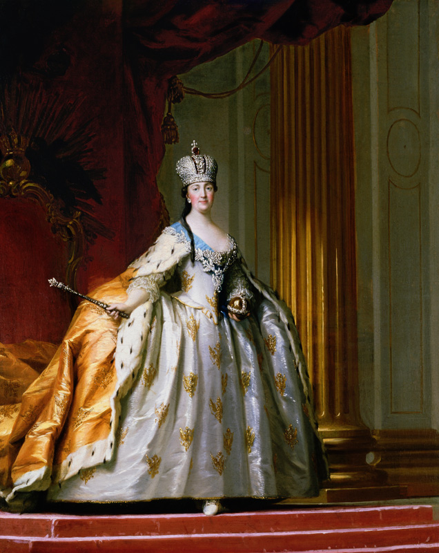 Portrait of Empress Catherine the Great in her Coronation Robe a Vigilius Erichsen