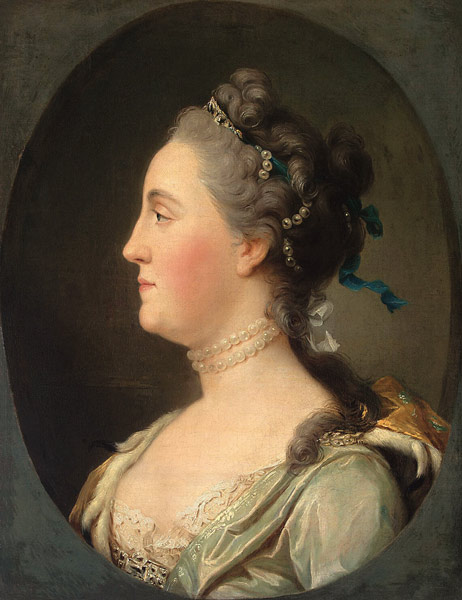 Portrait of Empress Catherine II (1729-1796) a Vigilius Erichsen