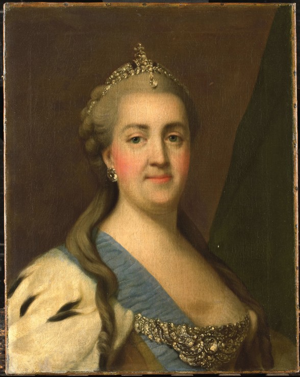 Portrait of Empress Catherine II (1729-1796) a Vigilius Erichsen