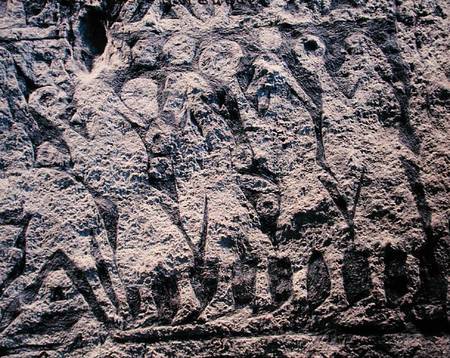 Detail of a ritual procession, from the Isle of Gotland a Viking