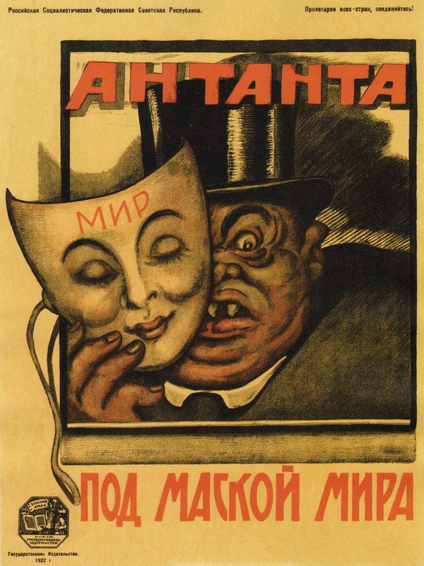 Die Entente unter der Friedensmaske (Plakat) a Viktor Nikolaevich Deni