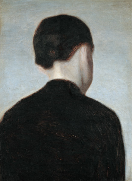 Seated Figure, Seen from Behind a Vilhelm Hammershoi