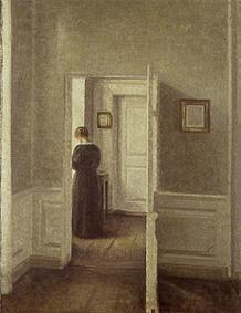 Woman in a bright interior.