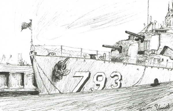 Destroyer 793 Boston Maritime Museum a Vincent Alexander Booth